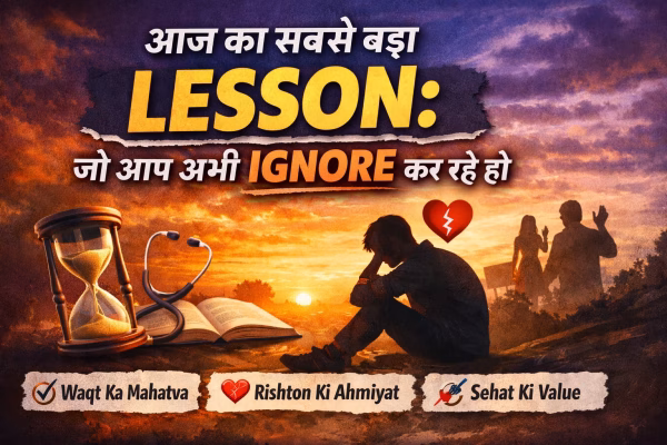 Aaj ka sabse bada lesson jo aap abhi ignore kar rahe ho - time, health aur relationships